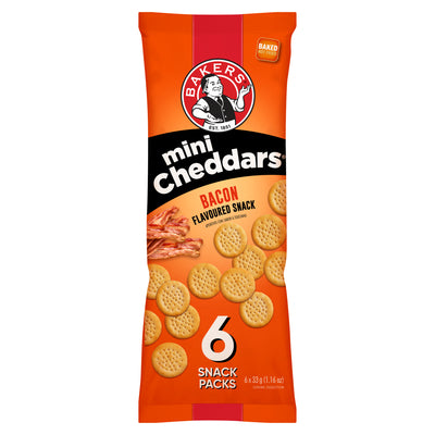 Bakers Mini Cheddars Bacon Multipack 33g