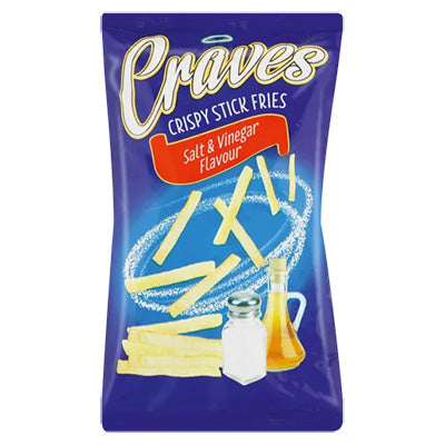 Craves Crispy Salt & Vinegar Sticks 100g - BB: 25/01/2025